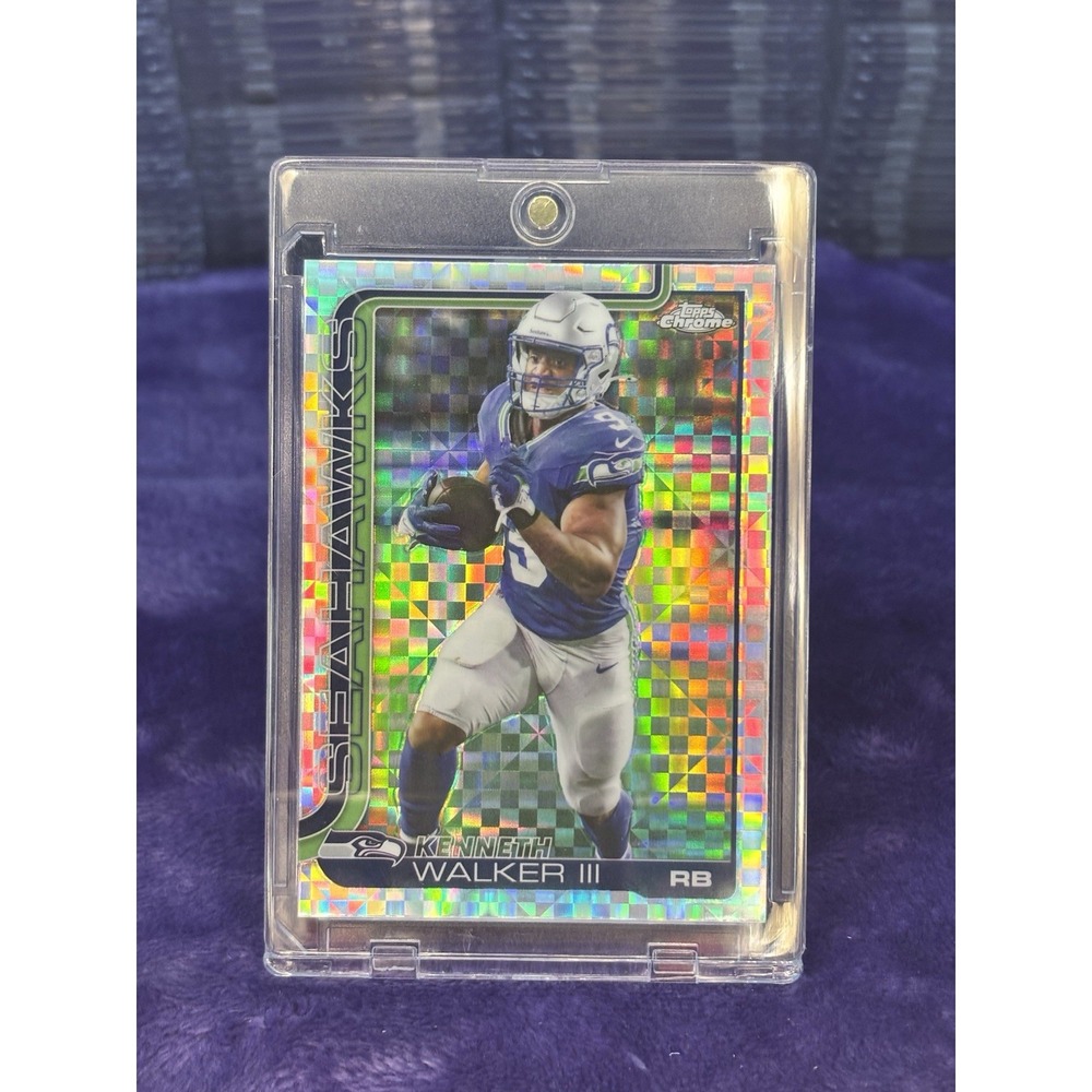 2025 Topps Chrome Kenneth Walker III #276 X-Fractor Seattle Seahawks NFL Card